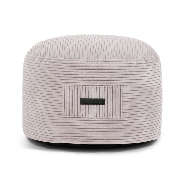 Světle šedý manšestrový taburet Om 60 – SLOWDOWN