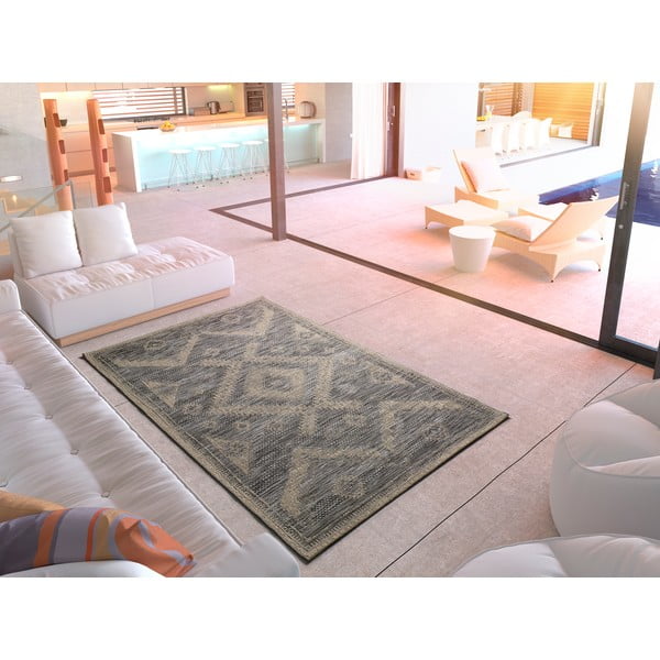 Šedý venkovní koberec Universal Devi Ethnic, 120 x 170 cm-image-1