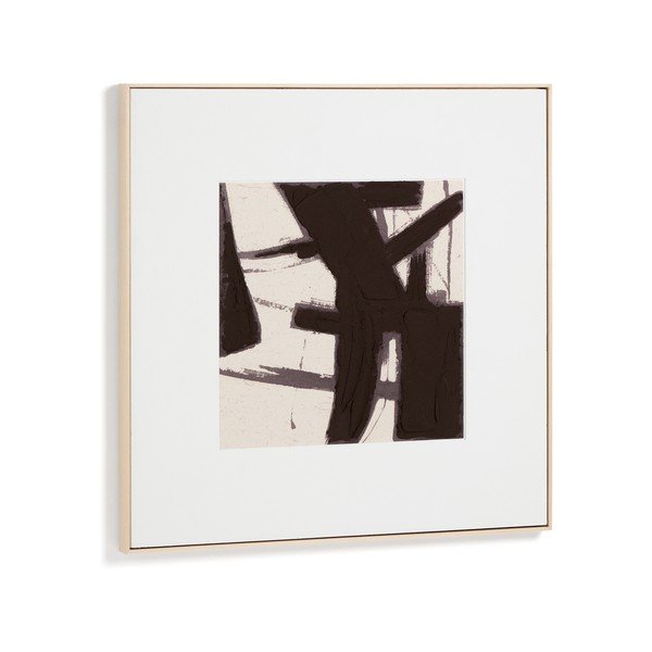 Ručně malovaný obraz s rámem/na plátně 100x100 cm Arilan – Kave Home-image-3