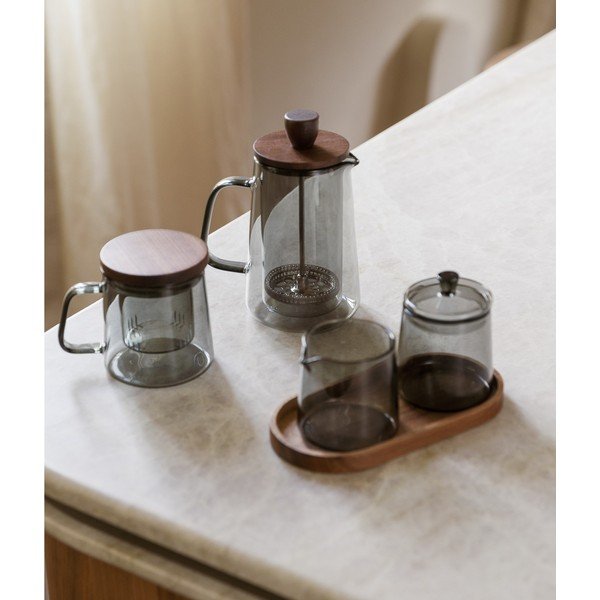 Šedá skleněná moka konvička 350 ml Luma – S|P Collection-image-1