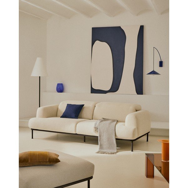 Béžová žinylková pohovka 234 cm Aurum – Kave Home-image-1