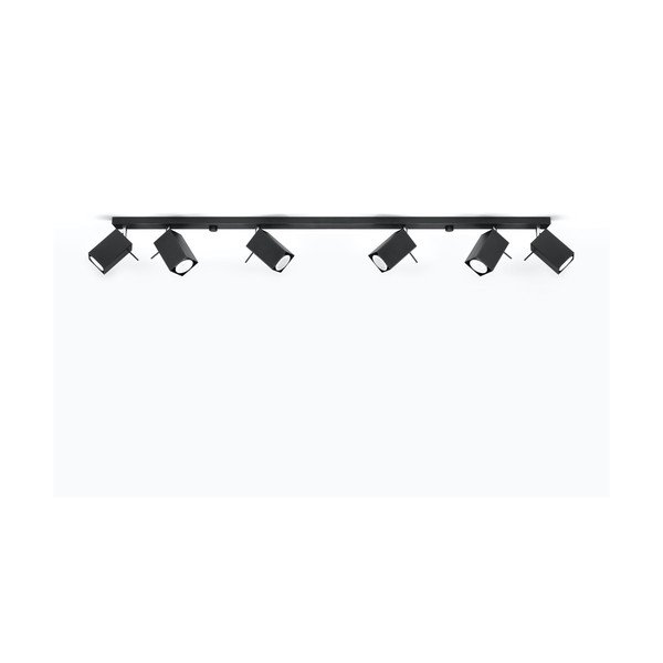 Černé stropní svítidlo Sollux Toscana 6L-image-2