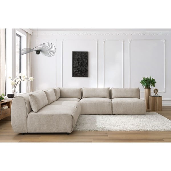 Béžová rohová pohovka (variabilní) Jeanne – Bobochic Paris-image-1