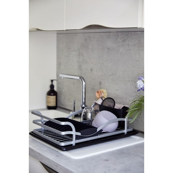 Černý odkapávač na nádobí Wenko Drip Aluminium-image-3