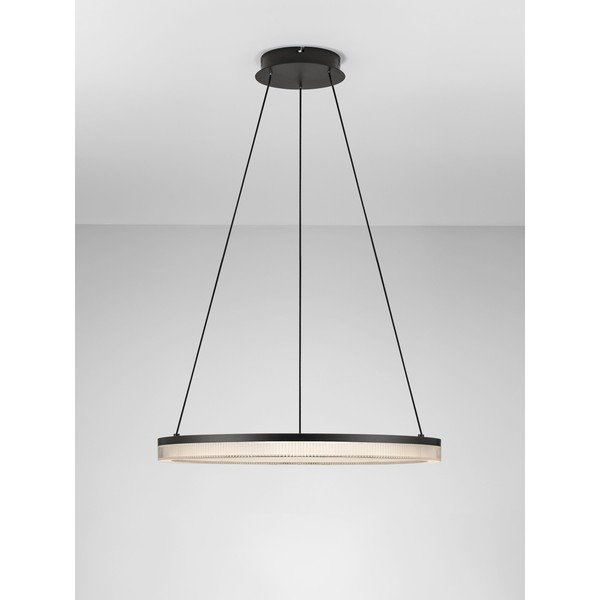 Matně černé hliníkové LED stmívatelné závěsné svítidlo se stínidlem z akrylového skla ø 60 cm Lonela – Nova Luce-image-4