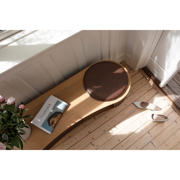 TV stolek v dekoru dubu v hnědo-přírodní barvě 140x40 cm Audacious – UMAGE-image-1