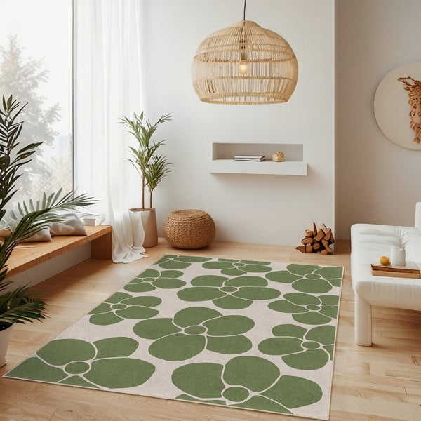 Zelený pratelný běhoun 80x200 cm Green Meadow – Mila Home-image-2
