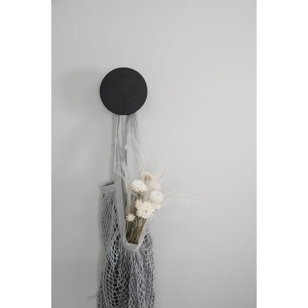 Černý nástěnný háček z dubového dřeva Milford – Rowico-image-1