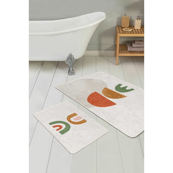 Béžové koupelnové předložky v sadě 2 ks 60x100 cm – Mila Home-image-2