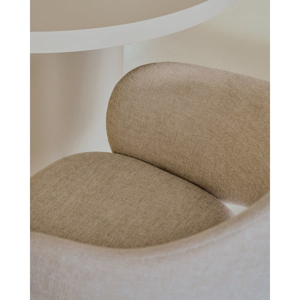 Krémové čalouněné jídelní křeslo Maina – Kave Home-image-3