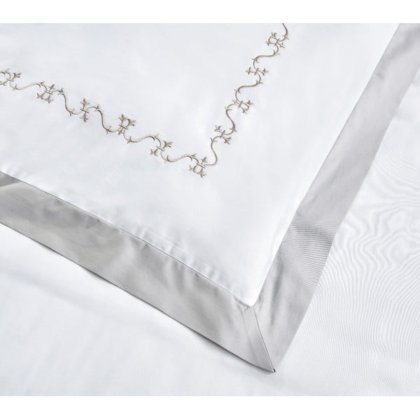 Bílé povlečení na dvoulůžko/prodloužené z bavlněného saténu s prostěradlem/6dílné 240x220 cm Diana – Mila Home Luxury-image-3