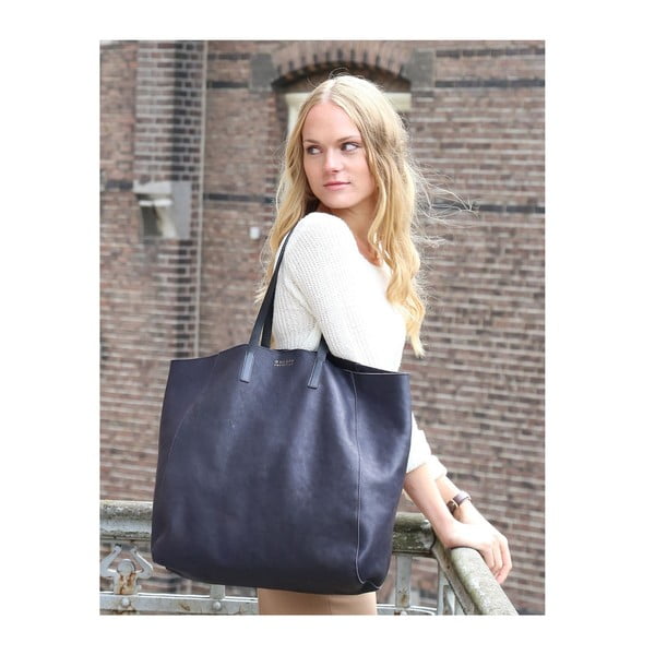 Kožená kabelka O My Bag Jazzy Less, půlnoční modř-image-3