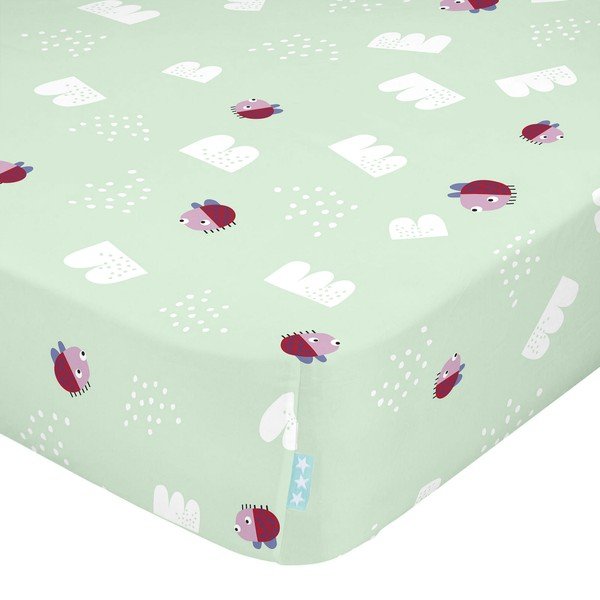 Dětské bavlněné prostěradlo Moshi Moshi Patchwork Animal, 60 x 120 cm