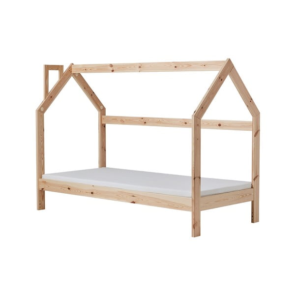 Dětská dřevěná postel ve tvaru domečku Pinio House, 200 x 90 cm