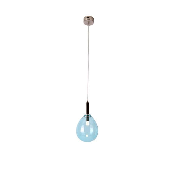 Modré LED závěsné svítidlo se skleněným stínidlem Lukka – Candellux Lighting