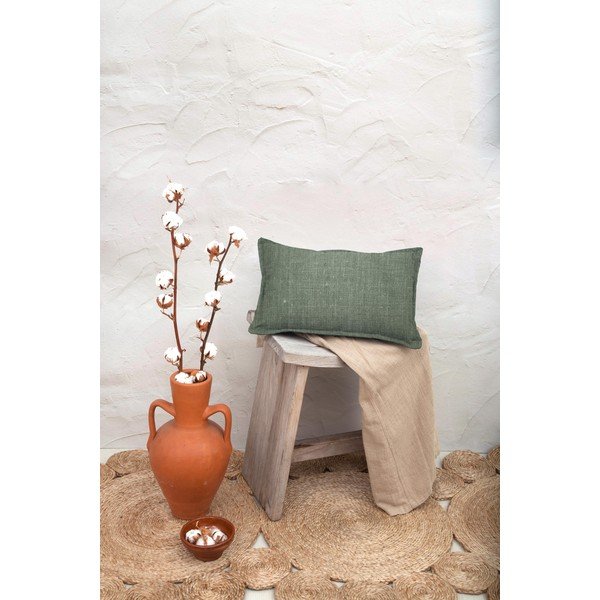Zelený dekorativní polštář Really Nice Things Lino Moss, 35 x 50 cm-image-1