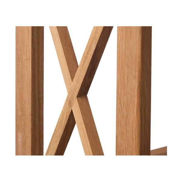 Regál z dubového dřeva v přírodní barvě 70x124 cm X-Shelf – Unique Furniture-image-4
