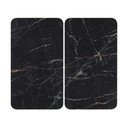 Kryty na sporák v sadě 2 ks z tvrzeného skla 52x30 cm Black Marble – Wenko