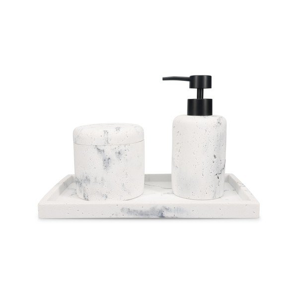 Bílý dávkovač mýdla z polyresinu 250 ml Suds – S|P Collection-image-3