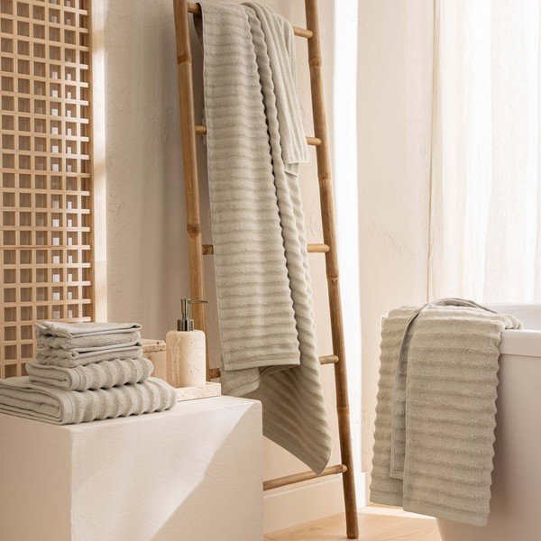 Béžový froté bavlněný ručník 50x90 cm Maya – douceur d'intérieur-image-3