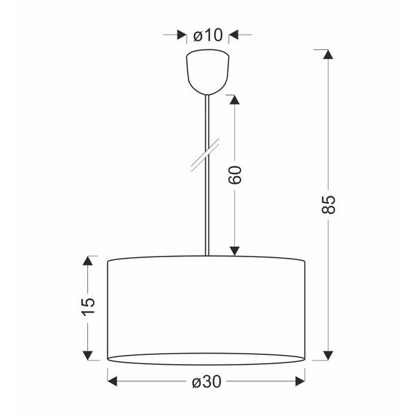 Koňakově hnědé závěsné svítidlo s textilním stínidlem ø 30 cm Ecoline – Candellux Lighting-image-2