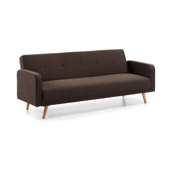 Tmavě hnědá rozkládací pohovka La Forma Regor-image-2
