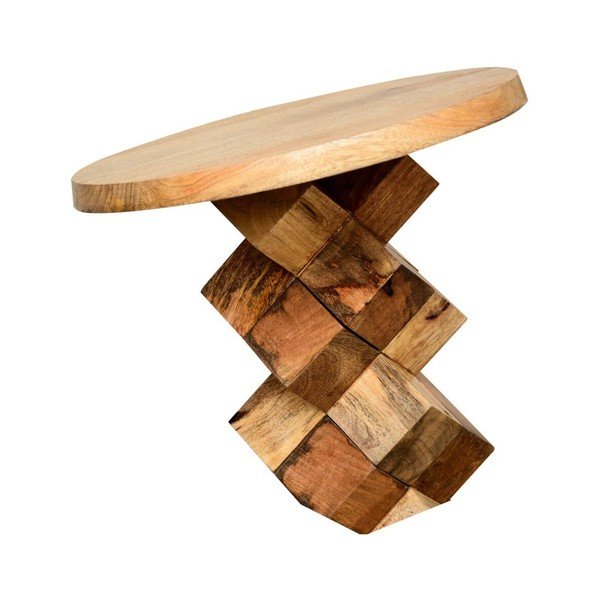 Příruční stolek z mangového dřeva Støraa Ashland, Ø 40 cm-image-2