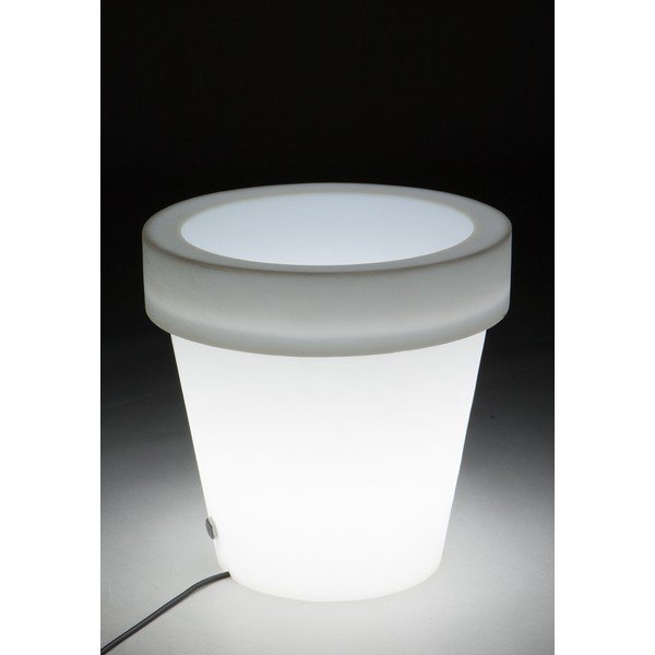 Bílý květináč s podsvícením Tomasucci Classic, ⌀ 45 cm-image-1