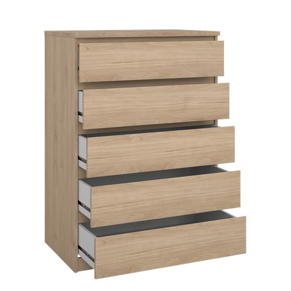 Komoda v dekoru dubu v přírodní barvě 77x111x50 cm Naia – Tvilum-image-3