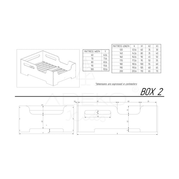 Dětská postel z borovicového dřeva 70x160 cm Box 2 - Adeko-image-3