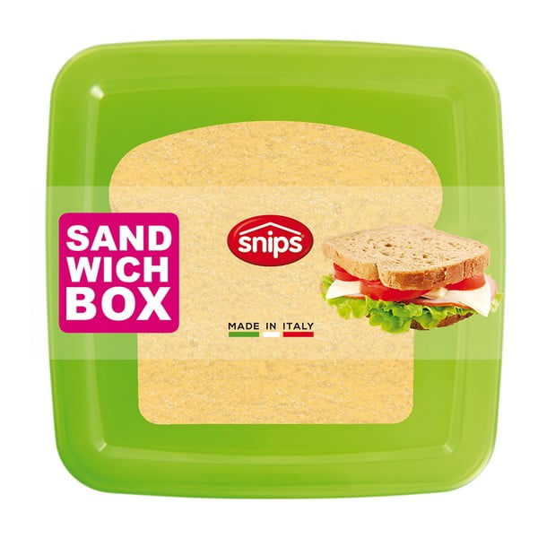 Zelený svačinový box na sendvič Snips Sandwich, 500 ml-image-3