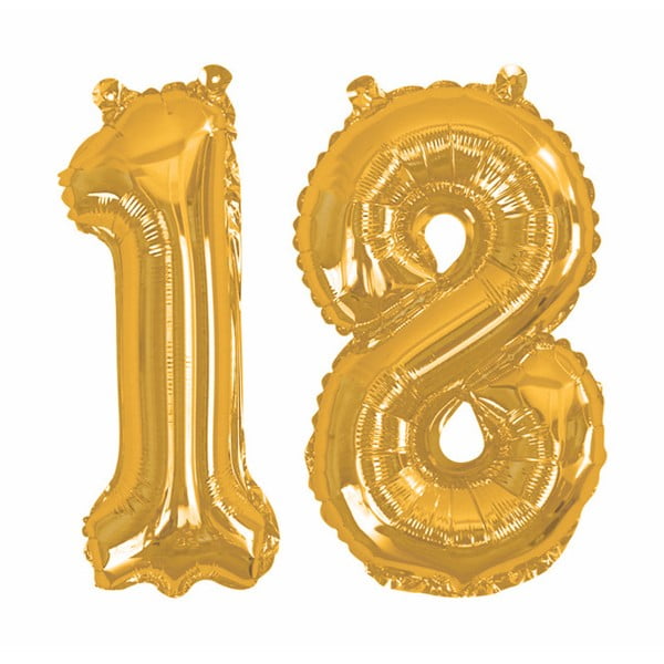 Balónek s číslem 18 Neviti Gold