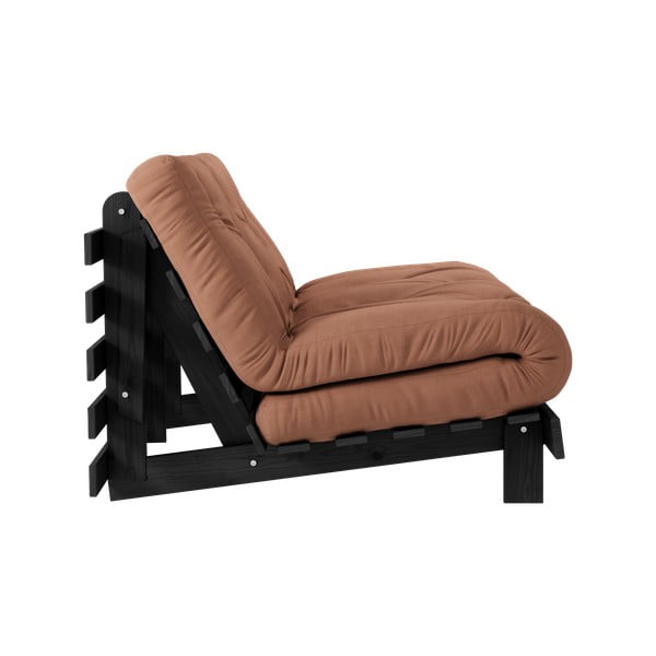 Rozkládací pohovka v cihlové barvě 140 cm Roots Black Night – Karup Design-image-4