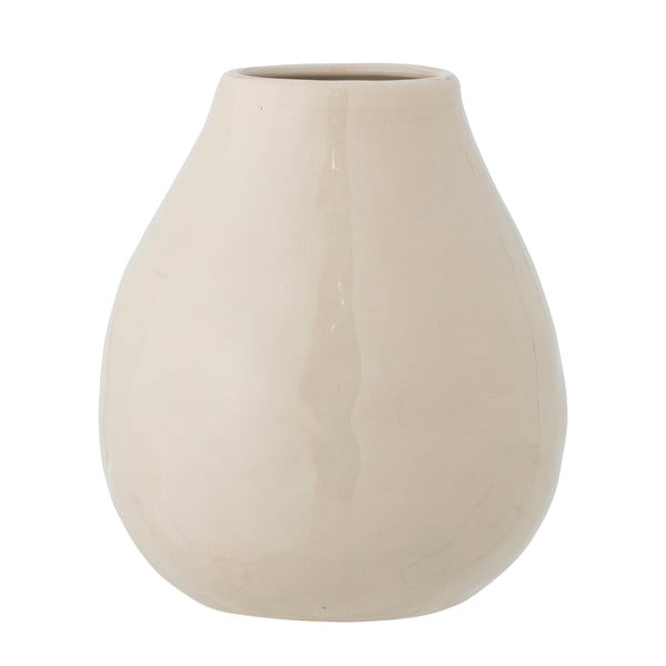 Krémová ručně malovaná váza z kameniny (výška 17 cm) Taza – Bloomingville-image-4