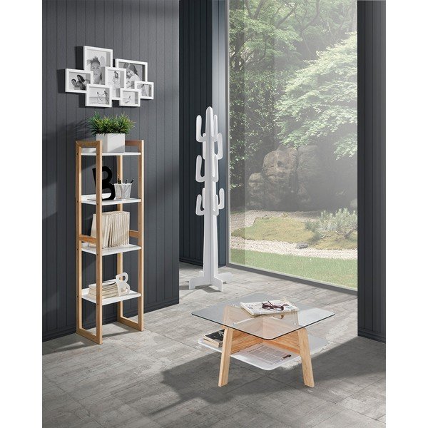 Konferenční stolek se skleněnou deskou v přírodní barvě 60x60 cm Varm – Tomasucci-image-1