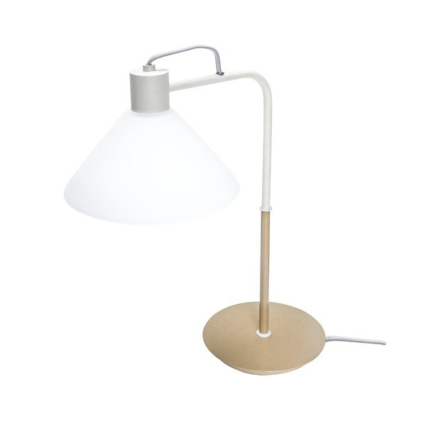 Bílá stolní lampa se skleněným stínidlem (výška 44 cm) Spot – Hübsch-image-2
