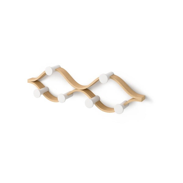 Nástěnný věšák z kaučukového dřeva v přírodní barvě Montage – Umbra-image-2