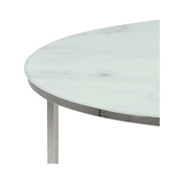 Bílý kulatý konferenční stolek ø 80 cm Alisma - Actona-image-4