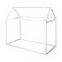 Bílá domečková dětská postel 70x140 cm Montessori – Roba