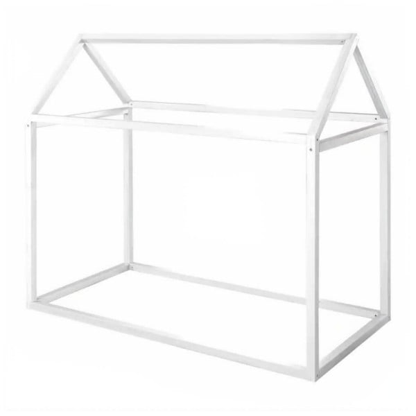 Bílá domečková dětská postel 70x140 cm Montessori – Roba