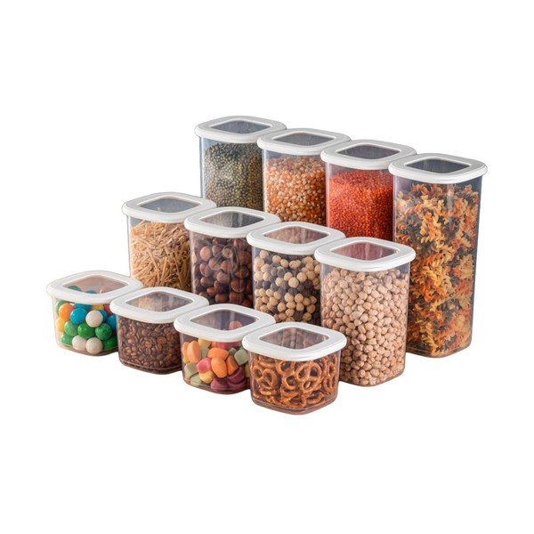 Plastové dózy v sadě 24 ks na potraviny Fresco – Hermia