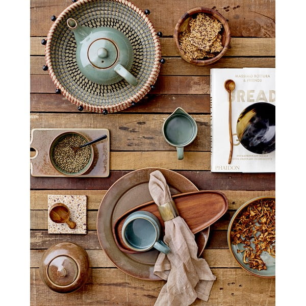 Zelená kameninová čajová konvice Bloomingville, 825 ml-image-1