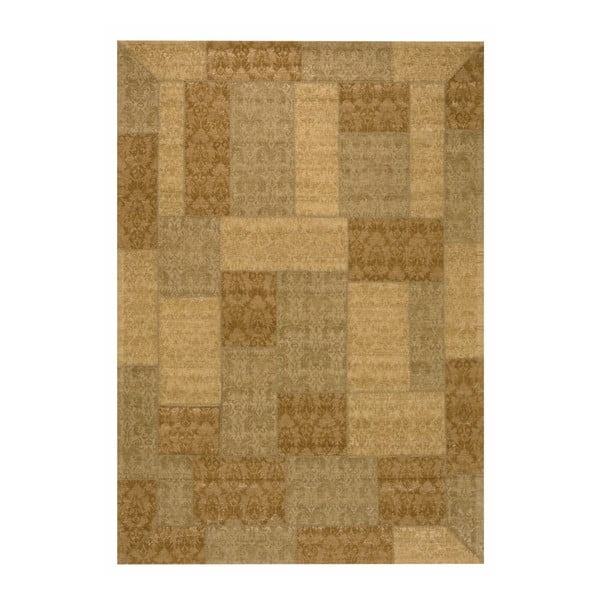 Béžový koberec Wallflor Patchwork, 62 x 124 cm