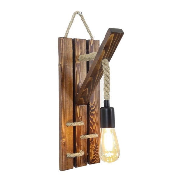 Nástěnné svítidlo z borovicového dřeva Niki-image-2