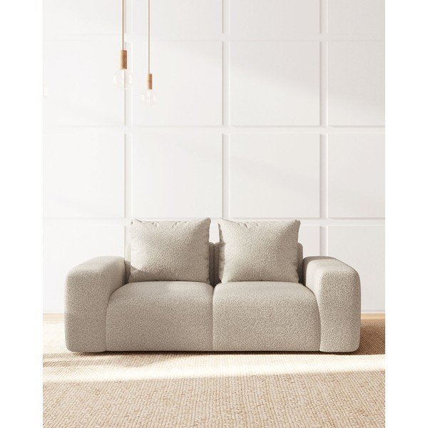 Béžová pohovka z textilie bouclé 212 cm Feiro – MESONICA-image-3