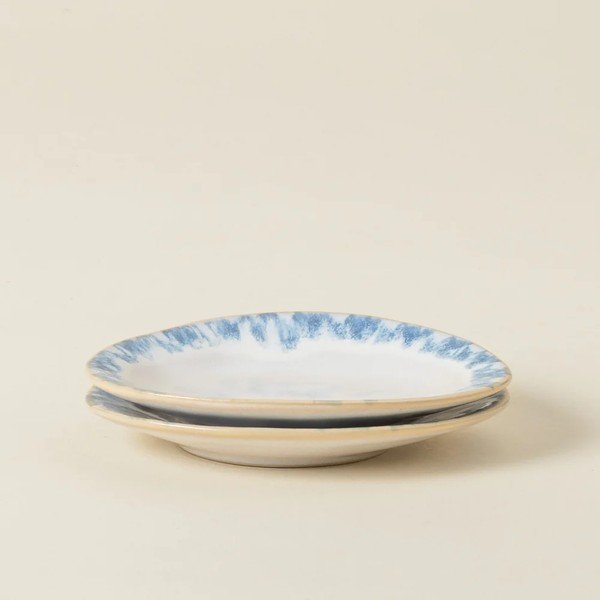 Bílý/modrý dezertní  talíř z kameniny Brisa – Costa Nova-image-2