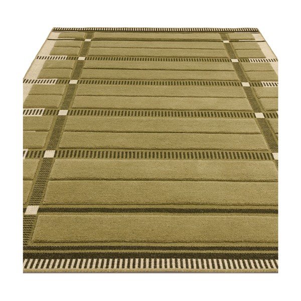 Zelený/béžový ručně tkaný vlněný koberec 120x170 cm – Asiatic Carpets-image-3