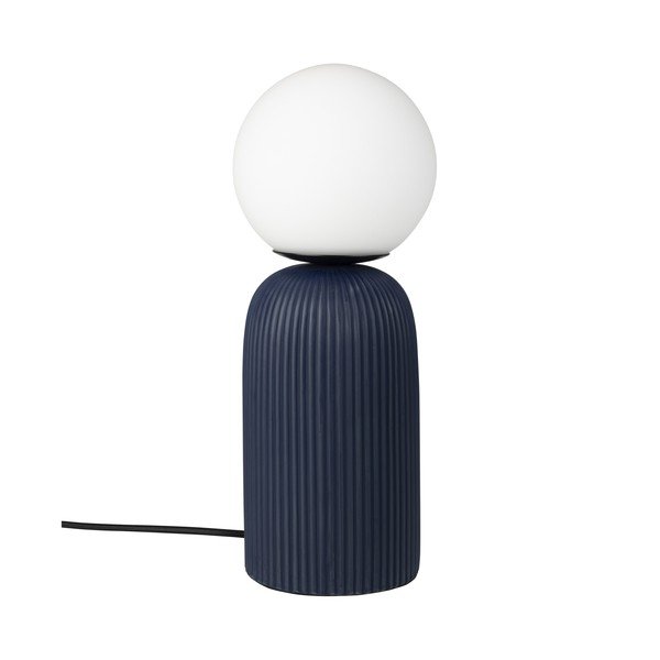 Modrá keramická stolní lampa se skleněným stínidlem (výška 38 cm) Dash – Zuiver