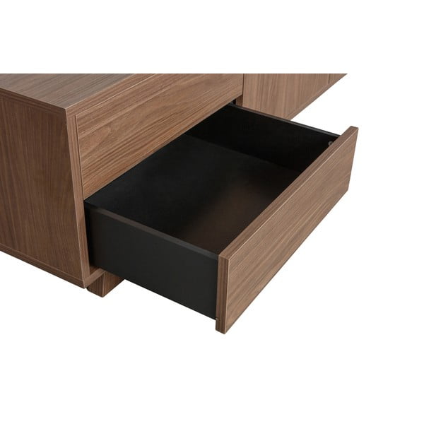TV stolek v dekoru ořechu v přírodní barvě 160x42 cm Seppe – WOOOD-image-3