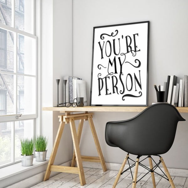 Plakát v dřevěném rámu My Person, 38x28 cm-image-1